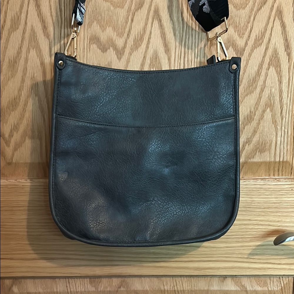 Dark Grey Crossbody with Camo Strap